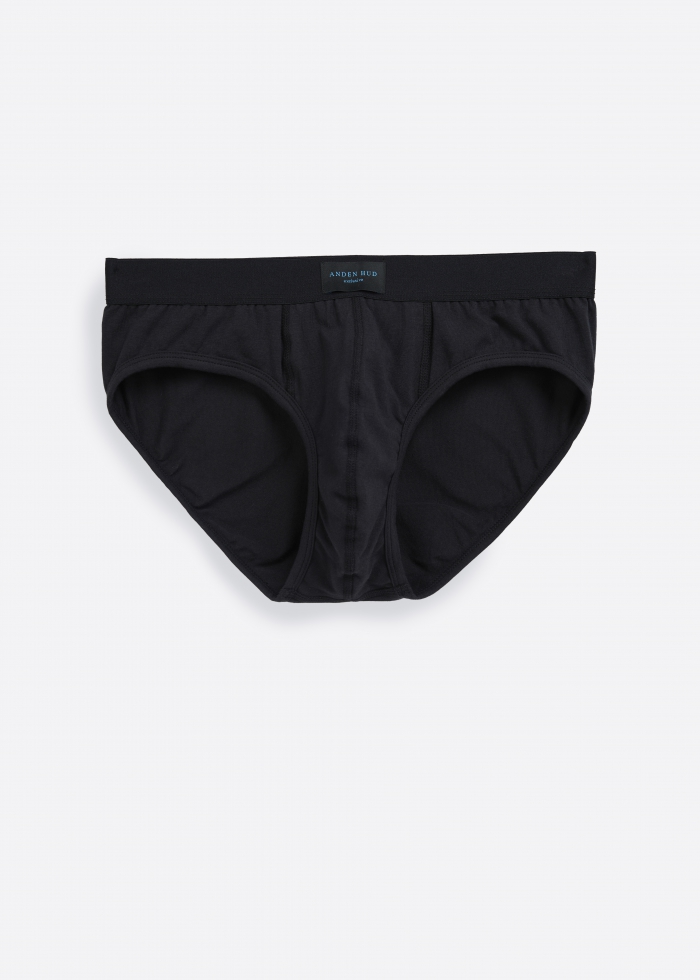 Branding Daily．Men Brief Underwear(Dark Slate - Frame logo Waistband)