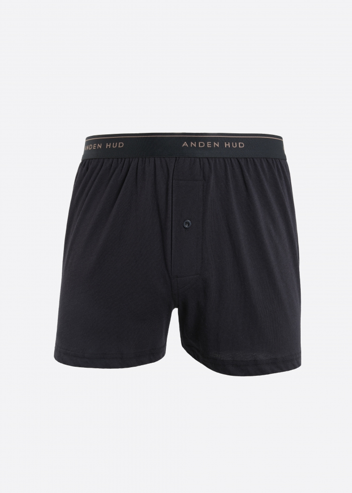 Branding Daily．Men Boxer Underwear（Black - Simple Waistband）