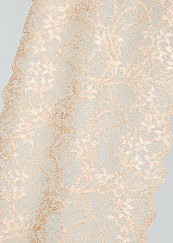 Mythology．Mid Rise Floral Lace Cotton Detail Hipster Panty(Vintage Khaki-Two Tone Lace)