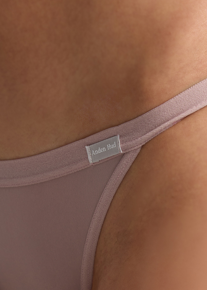 Luxury Series．Low Rise Moisturizing Nylon String Bikini Panty(Quicksilver)