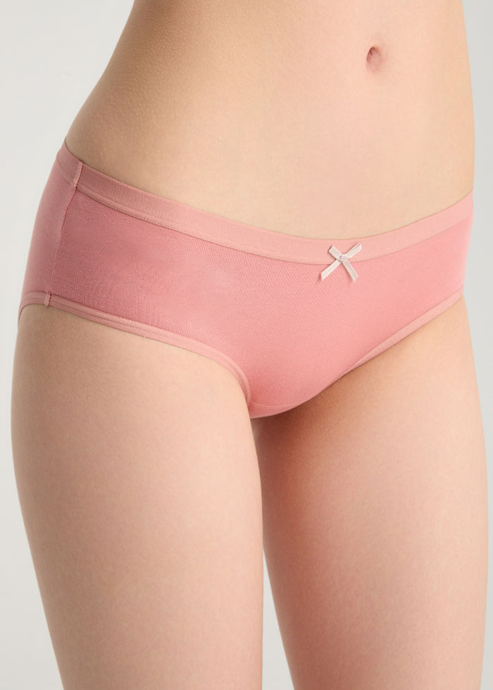 Life With Pets．Mid Rise Cotton Brief Panty(Rose Taupe)