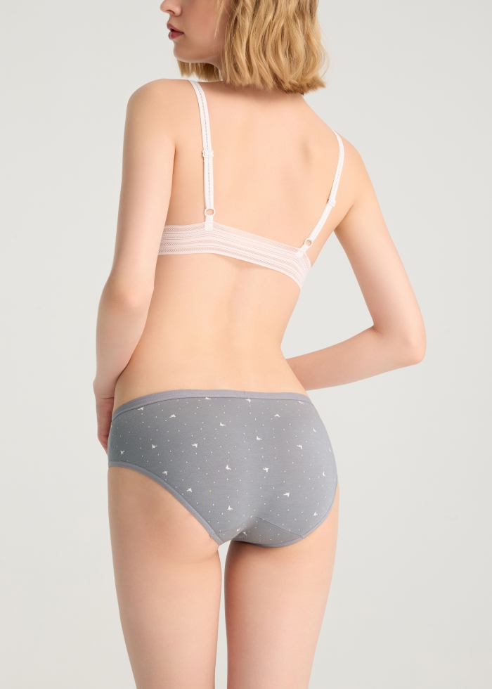 Life With Pets．Low Rise Cotton Brief Panty(Kitten Waistband)