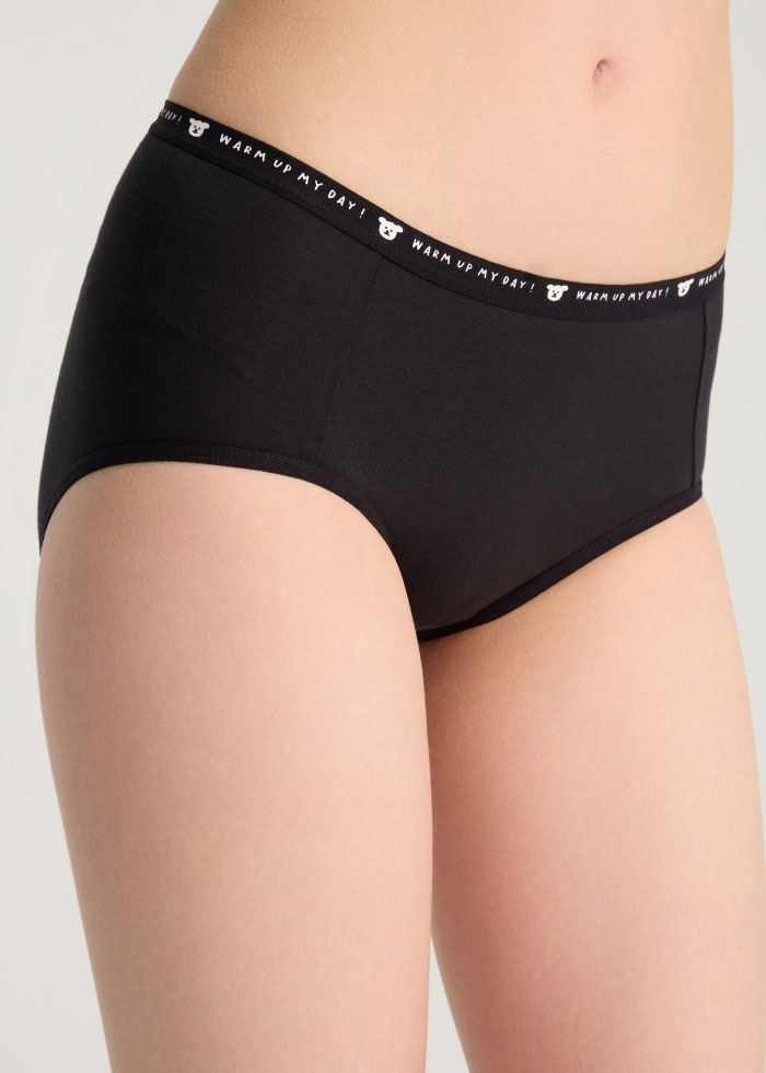 Life With Pets．High Rise Cotton Brief Panty(Kitten Waistband)
