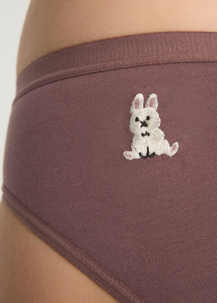 Life With Pets．Low Rise Cotton Brief Panty(Kitten Waistband)