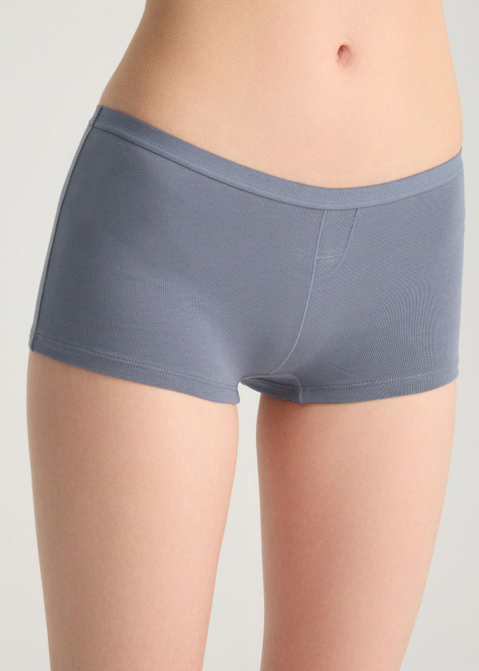 Warm Daily．Mid Rise Cotton Shortie Panty（Folkstone Gray）