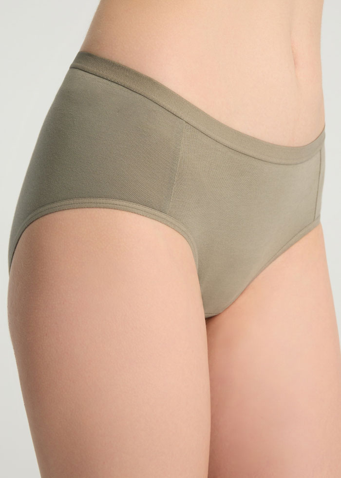Life With Pets．Mid Rise Cotton Brief Panty（Silver Sage）