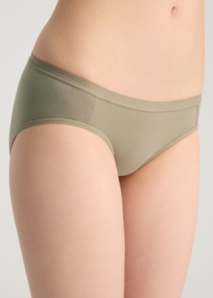 Life With Pets．Low Rise Cotton Brief Panty（Silver Sage）