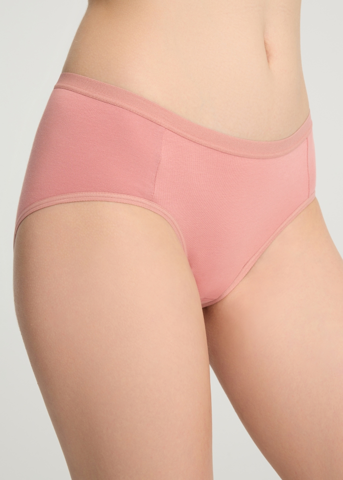 Life With Pets．Mid Rise Cotton Brief Panty（Cameo Rose）
