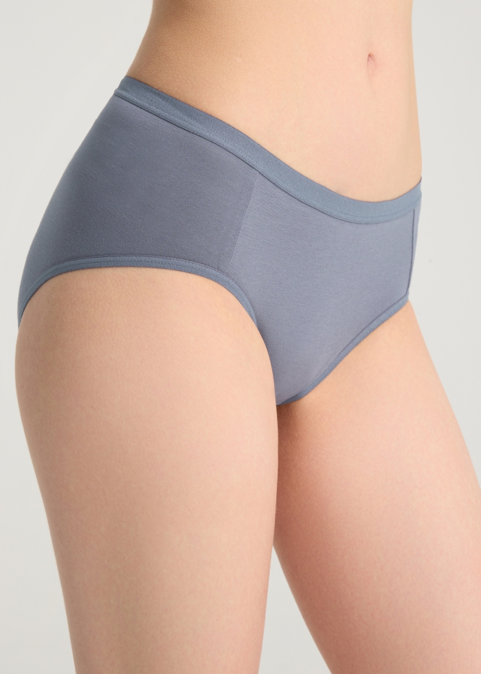 Life With Pets．Mid Rise Cotton Brief Panty（Folkstone Gray）