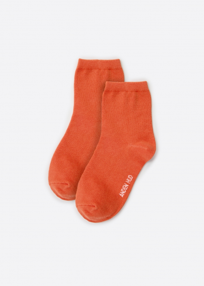 Colorful daily life．Women Crew Socks（Bright orange）