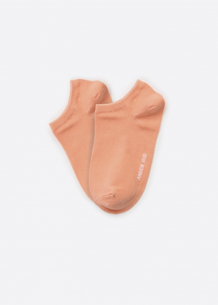 Colorful daily life．Women Ankle Socks（Pink orange）