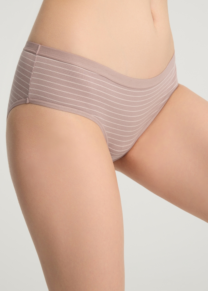 Me time．Mid Rise Cotton Brief Panty（Sphinx Stripe）