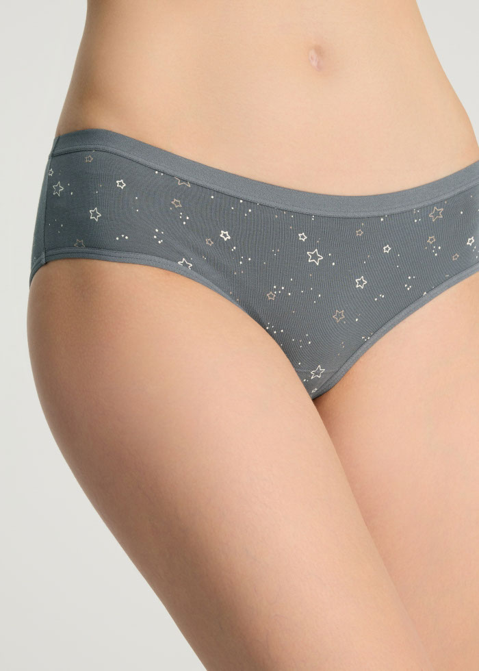 Me time．Mid Rise Cotton Brief Panty（Stars Pattern）