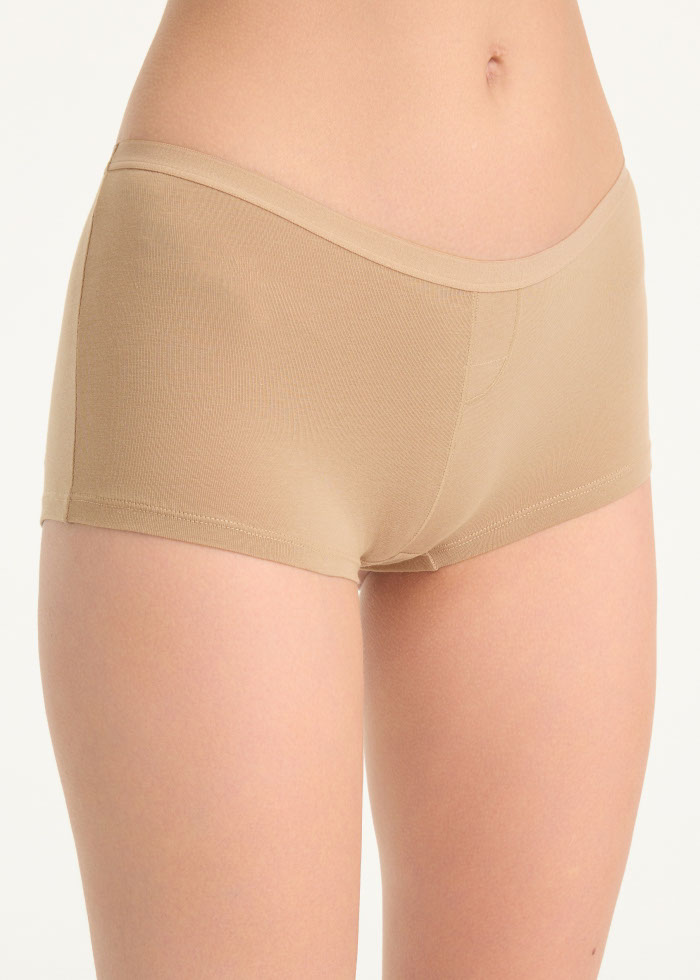 Hygiene Series．Mid Rise Cotton Shortie Panty（Natural）