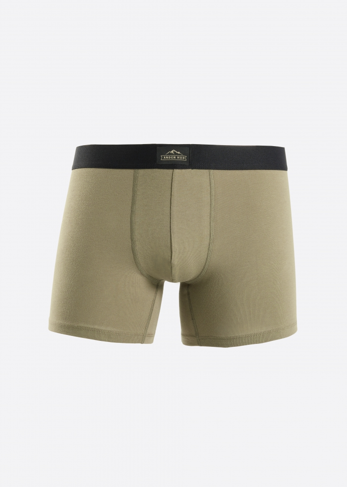 Adventure．Men Boxer Brief Underwear（Flag Label - Dusky Green）