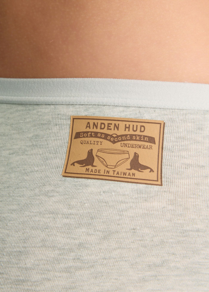 Denim Style．High Rise Cotton Brief Panty（Heather Gray）