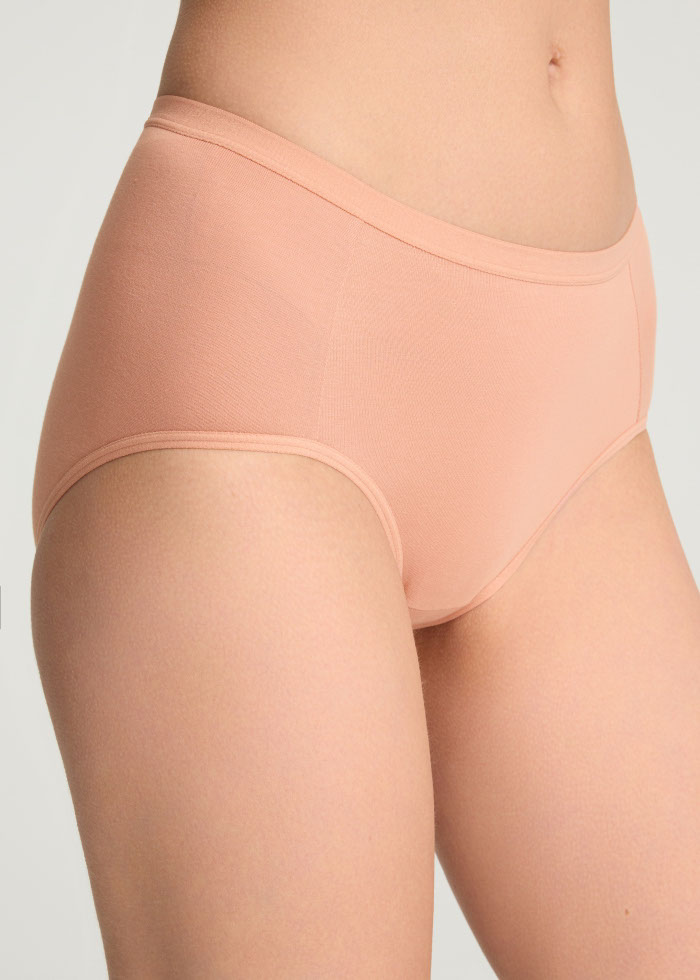 Classic Denim．High Rise Cotton Brief Panty（Muted Clay）