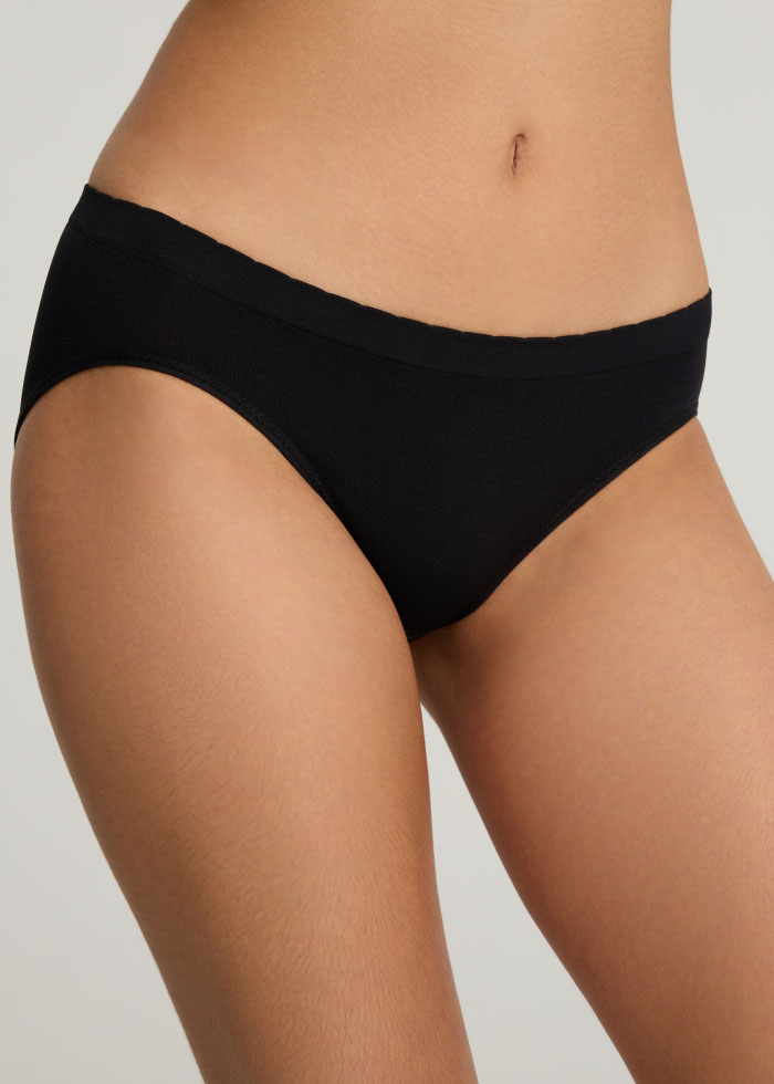 Seamless Series．Low Rise Collagen Fiber Basic Panty（Black）