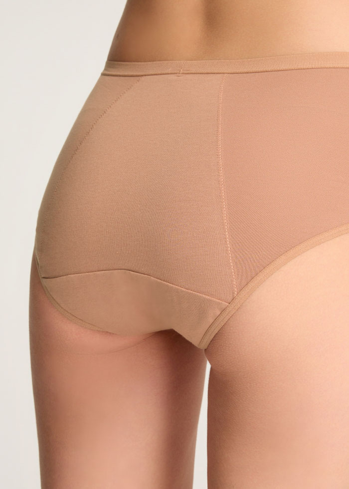 Freedom．High Rise Cotton Period Brief Panty（Cork）