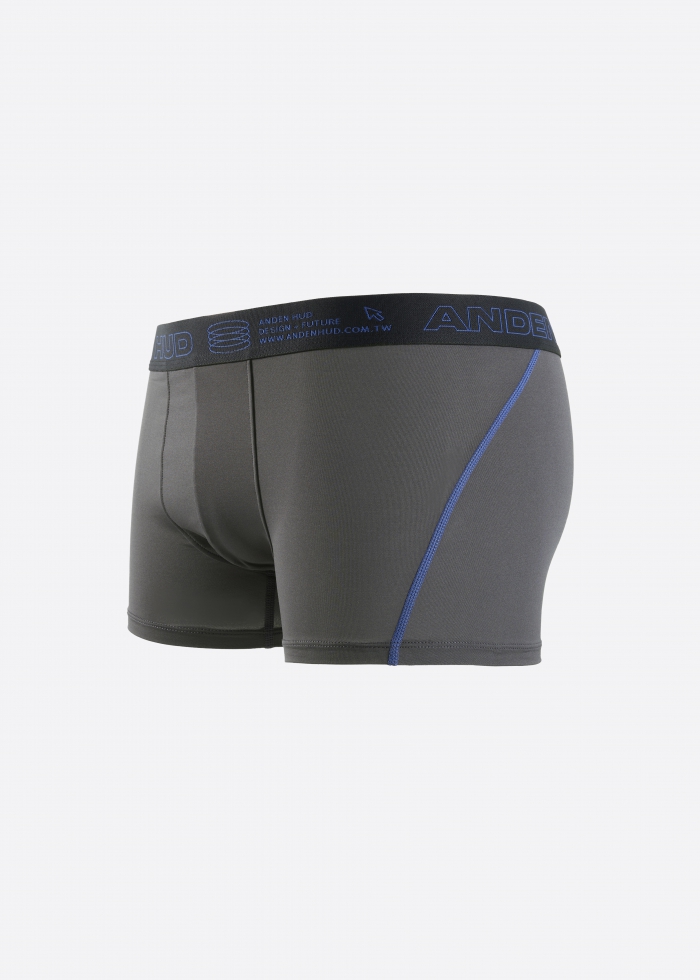 Moisture-Wicking Collection．Men Trunk Underwear（Graphite-.com Waistband）