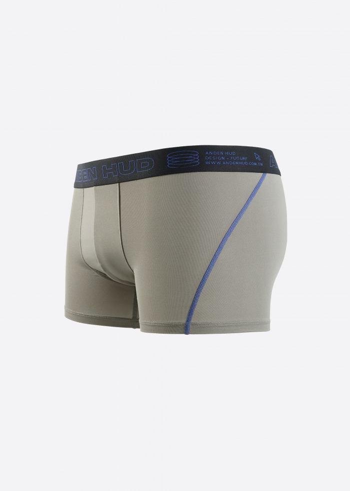 Moisture-Wicking Collection．Men Trunk Underwear（Steel Gray-.com Waistband）