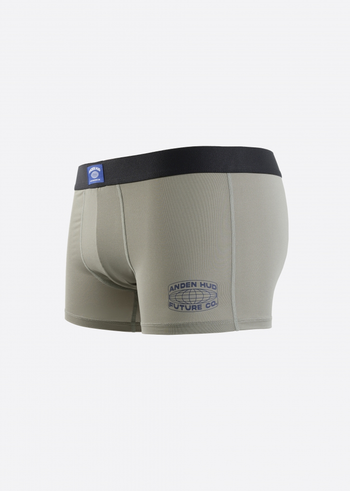 Moisture-Wicking Collection．Men Trunk Underwear（Steel Gray-Future Label）