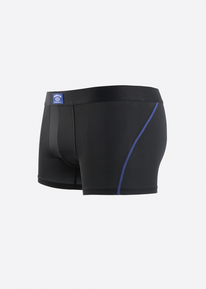 Moisture-Wicking Collection．Men Trunk Underwear（Black-Future Label）