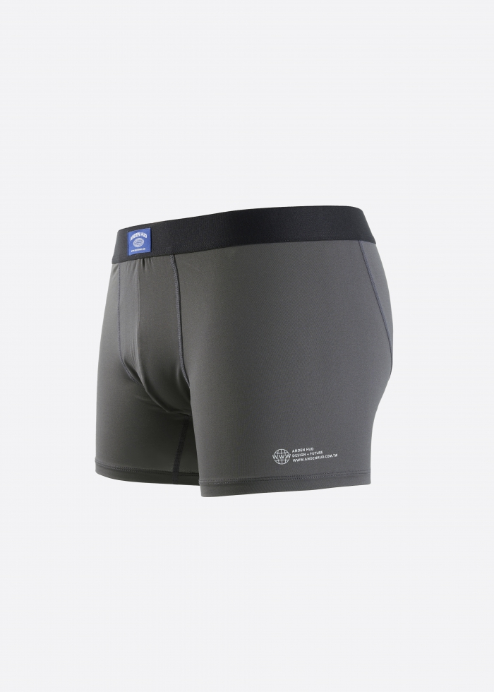 Moisture-Wicking Collection．Men Boxer Brief Underwear（Graphite-AH.com）