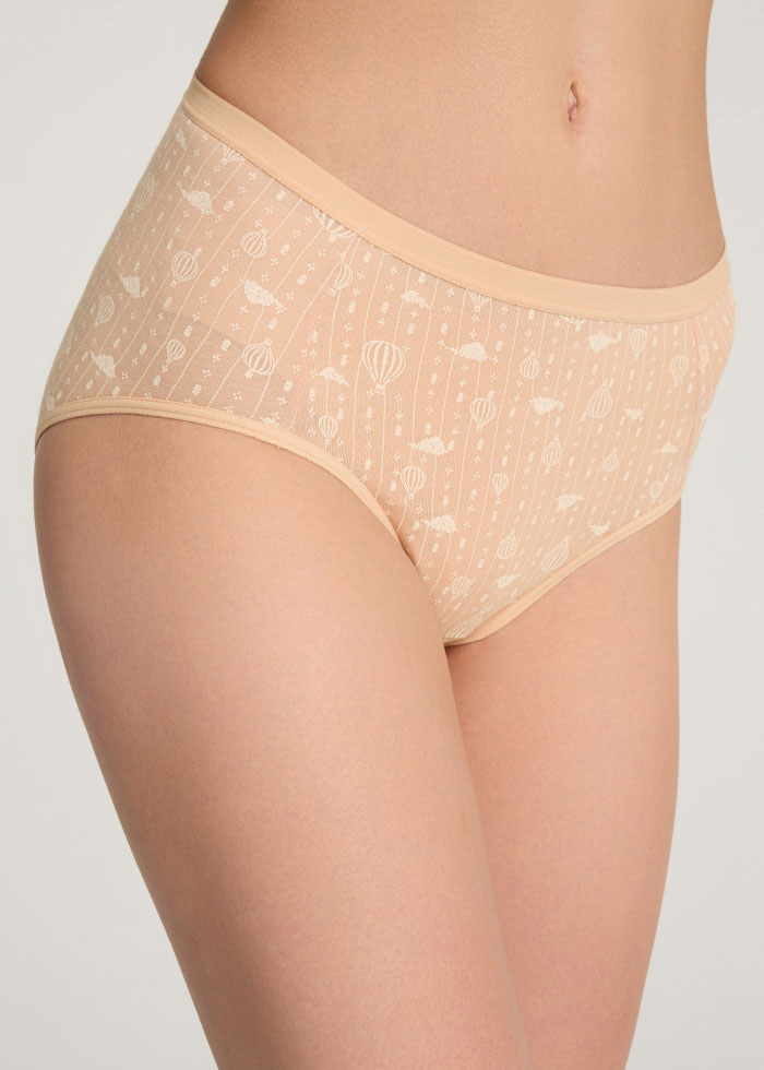 Journey．High Rise Cotton Brief Panty（Hot Air Balloon Pattern）