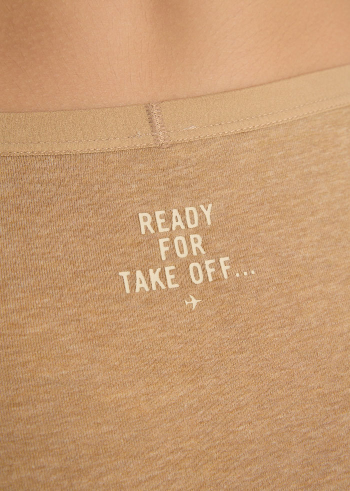 Travel memories．Low Rise Cotton Brief Panty（Heather Khaki - Take off Label）