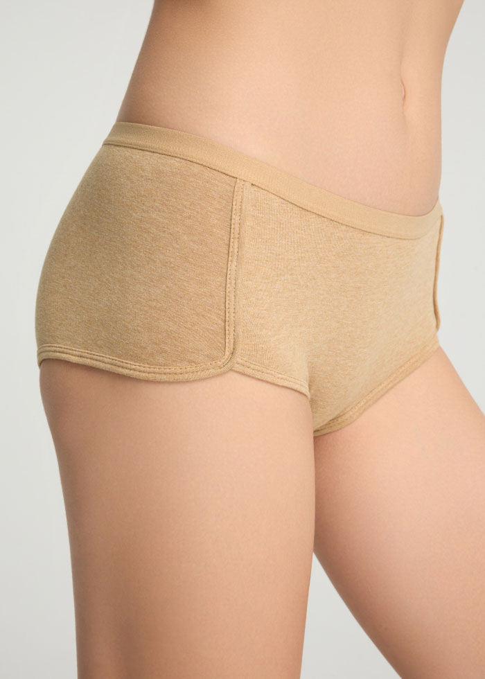 Travel memories．Mid Rise Cotton Shortie Panty（Heather Khaki）