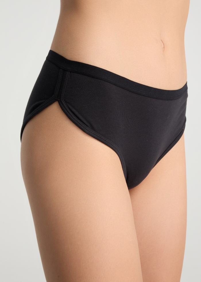 Travel memories．Mid Rise Cotton Hipster Panty（Black）