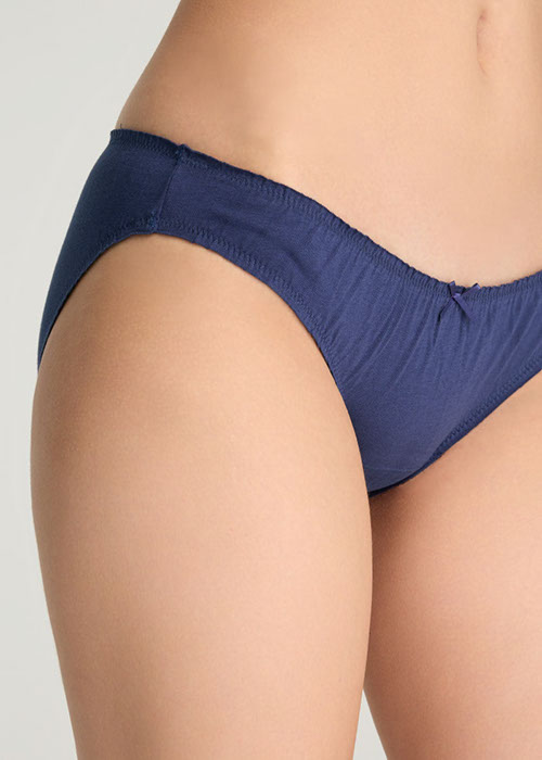 Every Day．Low Rise Cotton Ruffled Brief Panty（Twilight Blue）