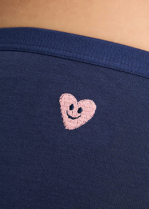 Daily Routine．High Rise Cotton Brief Panty（Embroidered hearts）