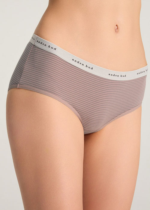 Every Day．High Rise Cotton Brief Panty（Sphinx Gray Stripe）