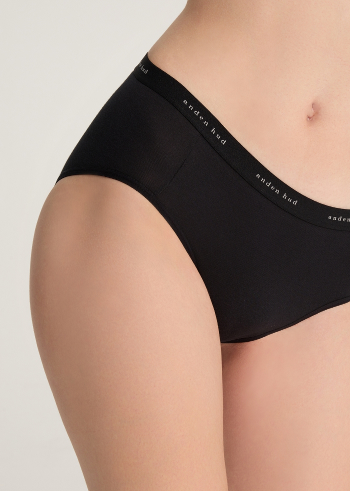 XXL Every Day．Mid Rise Cotton Brief Panty（Black）