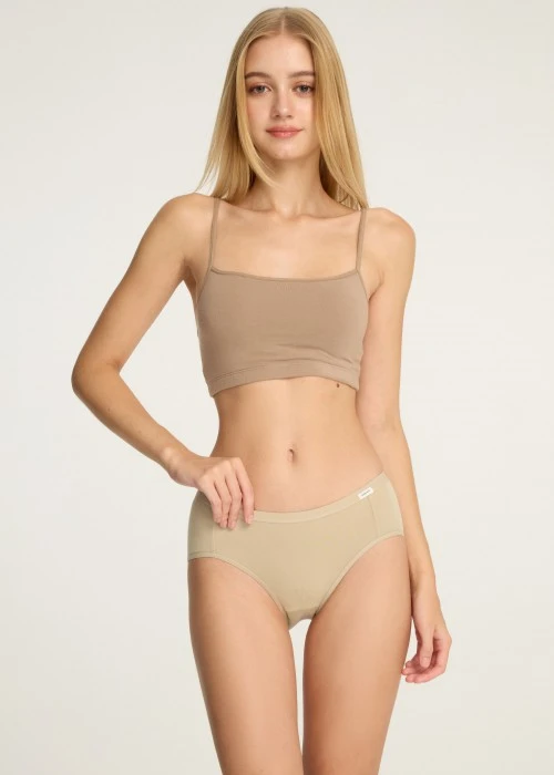 Classic．Mid Rise Cotton Brief Panty(Green Gables)