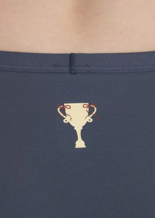 XXL 秋日呢喃．高腰三角內褲(淺麻灰-1990)