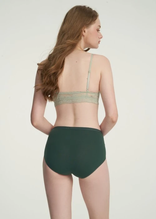 經典純色．高腰三角內褲(松針綠)