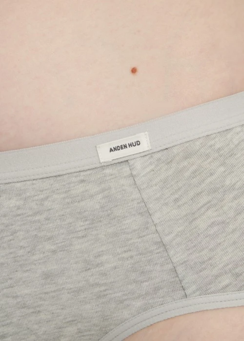 Timeless Elegance．Mid Rise Cotton Brief Panty（Heather Gray）
