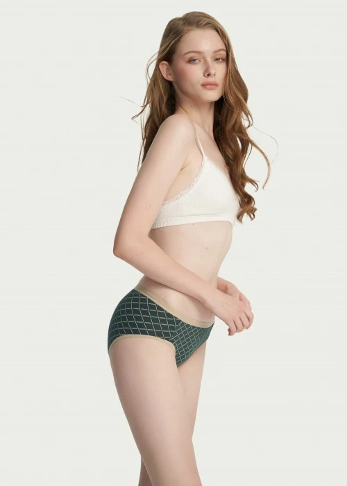 Timeless Elegance．Low Rise Cotton Brief Panty(Blue Indigo)