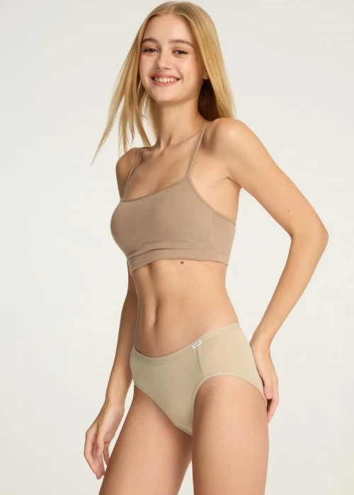 Classic．Mid Rise Cotton Brief Panty(Green Gables)