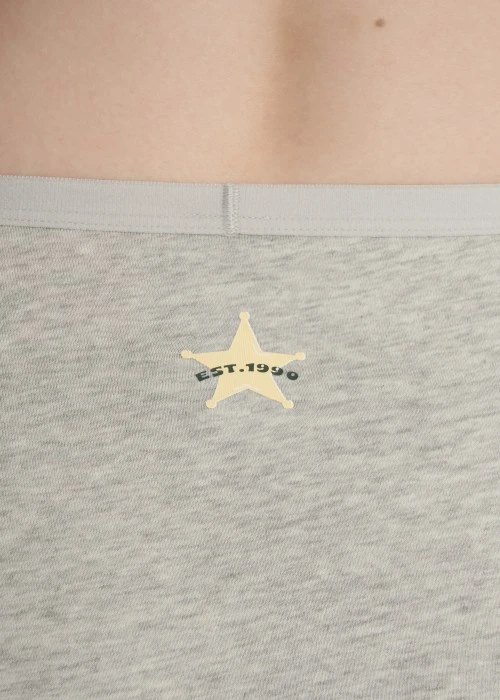 Timeless Elegance．Mid Rise Cotton Brief Panty（Heather Gray）