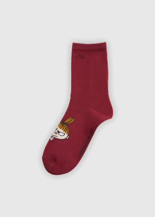 Hangyodon Series．Women Mid Calf Socks（Red-Little My）