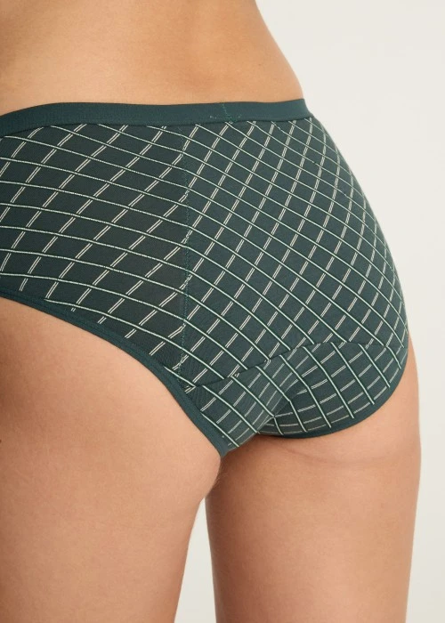 Fortune．Mid Rise Cotton Period Brief Panty(Heather Gray)