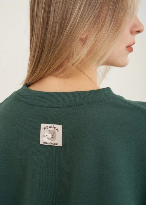 上衣_暖冬時光．圓領長袖休閒居家睡衣(丁香紫-祝你假期快樂)