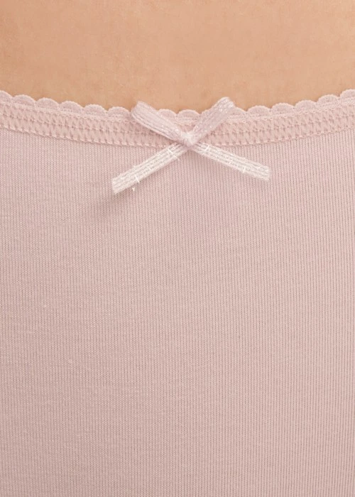 Esther Bunny Series．High Rise Cotton Picot Elastic Brief Panty(Lotus)