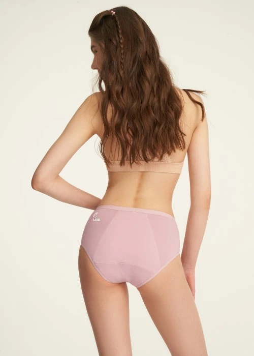 Esther Bunny Series．High Rise Cotton Period Brief Panty（Zephyr）