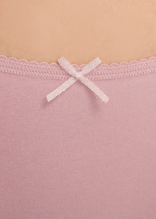 XXL Esther Bunny Series．High Rise Cotton Picot Elastic Brief Panty(Lotus)