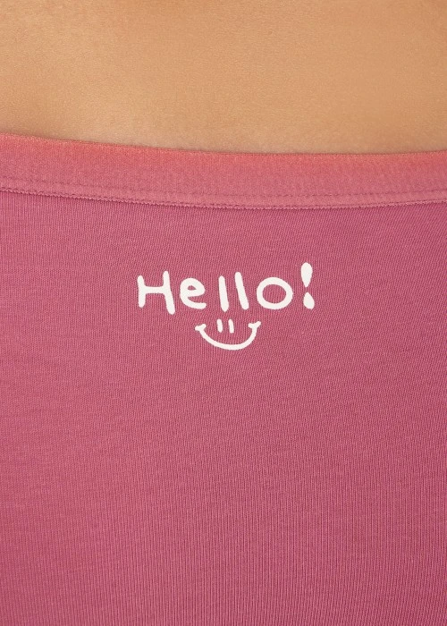 微光日記．緊帶中腰三角內褲（深玫瑰粉-Hello）